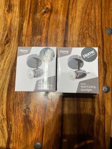 Lights wall ceiling spotlights x 2 black nickel metal brand new