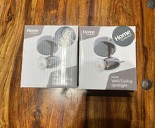 Lights wall ceiling spotlights x 2 black nickel metal brand new