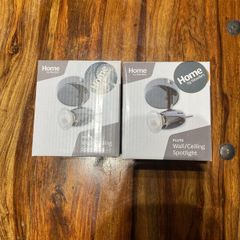 Lights wall ceiling spotlights x 2 black nickel metal brand new