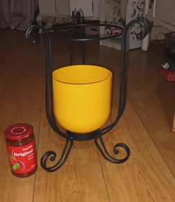 plant stand & ceramic pot