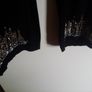 Lovely black 7/8 length pants with sequins loose fitting size UK20 EUR48 Postage included Image 3