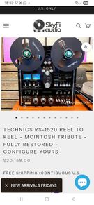 Hifi at its very best Mega Rare opportunity to own the greatest Technics reel to reel, the RS-1700 but this is Xtra special as its The McIntosh Tribute completely Restored the only one in the country 17k to buy
