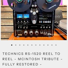 Hifi at its very best Mega Rare opportunity to own the greatest Technics reel to reel, the RS-1700 but this is Xtra special as its The McIntosh Tribute completely Restored the only one in the country 17k to buy