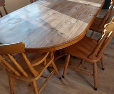 Pine table & chairs