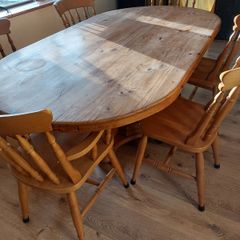 Pine table & chairs