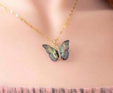 Colorful Butterfly Pendant Necklace