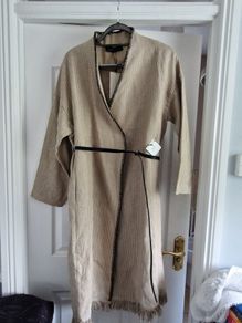 Zara bnwt cotton coat with belt