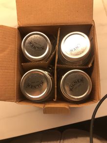 Set of 4 Mini Glass Kilner Jars