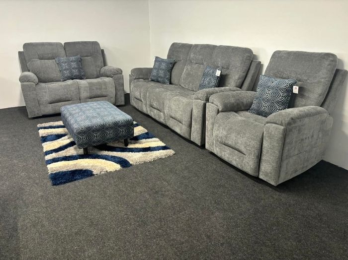 New Hudson Fabric Recliner Sofas with Hidden Cupholders