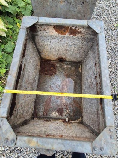 Galvanised rivet vintage water tanks