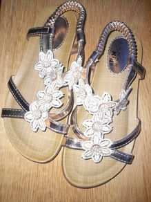Girls sandals,  rose gold colour, brand new