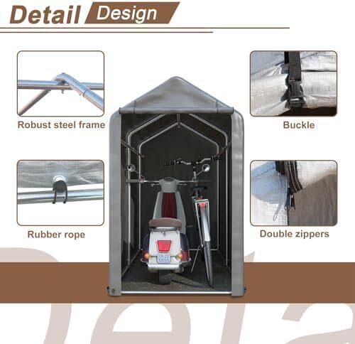 Garden Waterproof Anti-UV Bike Storage Tent Bicycle Motorcycle Shed Shelter