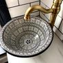 Hand painted Ceramic Moroccan bowl Sink Image 2