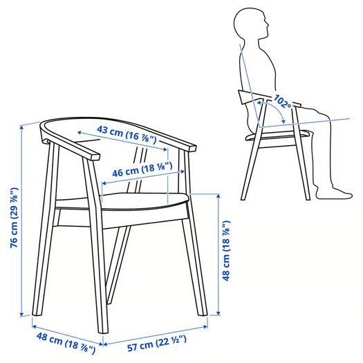 Dining Table and Chairs (MORBYLANGA and Stockholm)