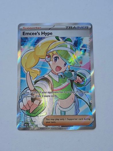 Emcee's Hype 220/182 Full Art Ultra Rare Destined Rivals Pokemon Card