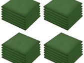 Fall Protection Tiles 24 pcs Rubber 50x50x3 cm Green