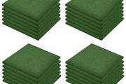 Fall Protection Tiles 24 pcs Rubber 50x50x3 cm Green