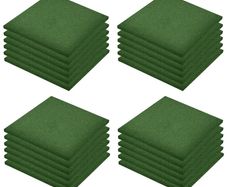 Fall Protection Tiles 24 pcs Rubber 50x50x3 cm Green
