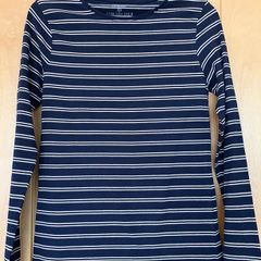 Ladies Navy Striped Top by Penney's