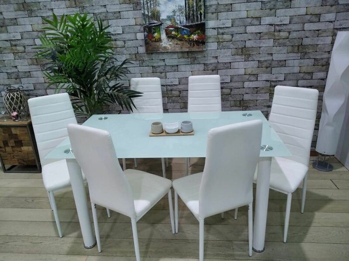 Glass dining table set with 6 chairs Free Delivery