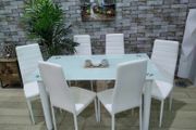 Glass dining table set with 6 chairs Free Delivery