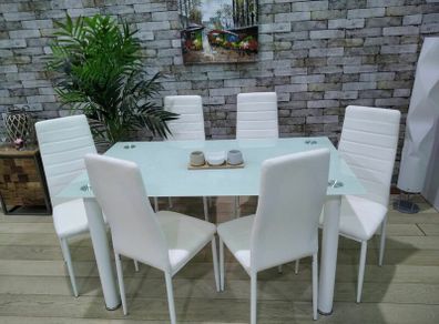 Glass dining table set with 6 chairs Free Delivery