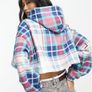 Tommy Jeans logo crop hoodie in tartan medium M SOLD OUT Image 2