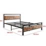 Double Bed Frames with Wood Headboard Image 7
