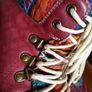 Redz warm colourful ankle boots lined 37 4 red burgendy laced Image 5