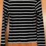 Ladies Black&Cream Striped Top by Brave Soul Image 5