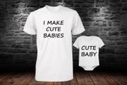 Dad And Baby Matching Set T-shirt And Bodysuit Set For Dad And Baby Set Cute