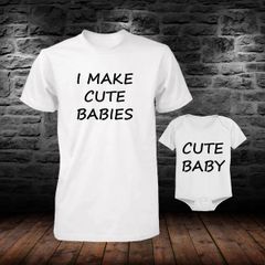 Dad And Baby Matching Set T-shirt And Bodysuit Set For Dad And Baby Set Cute