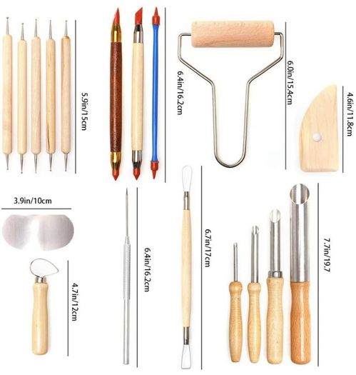 61pcs Ceramic Tools Clay Sculpting Set, Polymer Clay Tools Clay Sculpting Tools, Pottery Carving Tool for Engraving Modeling Embossing Shaping Art DIY (FREE POSTAGE)