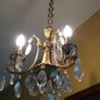 Vintage 1960 ceiling Glass Drops Murano 3 Arms Image 9