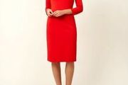 BNWT Hobbs London jersey classy red V-neck midi Madeline dress size UK12 EU40 Postage included