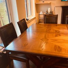 Stunning Solid Mahogany Extendable Dining Suite and Matching Coffee Table looking for a new home.