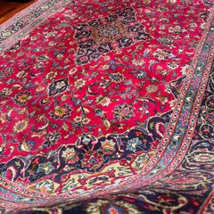Rich Persian Kashan Rug | Hand-Knotted Wool | 312cm X 204cm