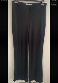 trousers navy Bershka fit & flare trousers medium