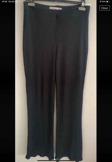trousers navy Bershka fit & flare trousers medium