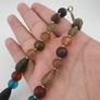 Antique African Style MultiColor Glass Beads Necklace Image 2