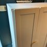 small IKEA wardrobe. Height.143cm X width 95 cm X depth 55cm. There's a tiny bit of expansion on the top at both sides. Image 8