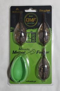 NEW - Size L - Set of (20g+30g+40g) Mikado Method Feeder "Douglas" Q.M.F. System + Mould - - Carp Tench Bream Feeder Method Pellet Dumbells Hybrid Roach
