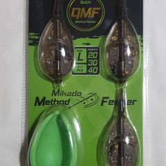 NEW - Size L - Set of (20g+30g+40g) Mikado Method Feeder "Douglas" Q.M.F. System + Mould - Carp Tench Bream Feeder Method Pellet Dumbells Hybrid Roach