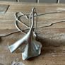 COS flower pendant silver plated recycled brass new Image 4
