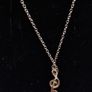 9ct white gold treble clef pendant necklace Image 3