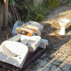 Toilet and sinks