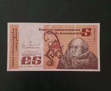 Irish 5 Pound Note - 1993 Series