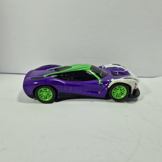 Scalextric C4142 Joker Slot Car  - has front lights  (batman street supercar classic tv )