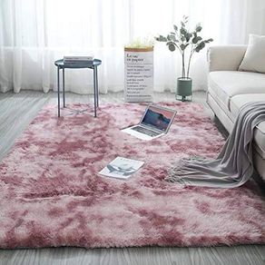 FREE EXPRESS SHIPPING Soft Fluffy Area Rugs Faux Fur Floor Carpet Rug Extra Soft and Comfy Carpet Non-Slip Indoor Fluffy Thick Area Rug for Living Room Bedroom (Pink, 80 x 160 cm)
