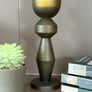 Large Glass Candle Holder - Decorative Sculpture Image 2